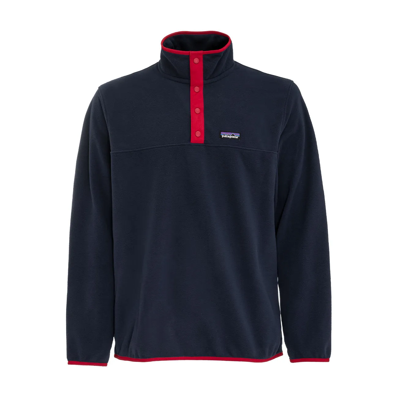 PULL SNAP-T IN PILE Uomo New Navy Classic Red