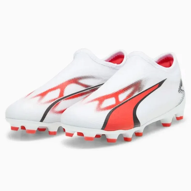 Puma Ultra Match Ll FG/AG Jr 107514-01 football shoes white white