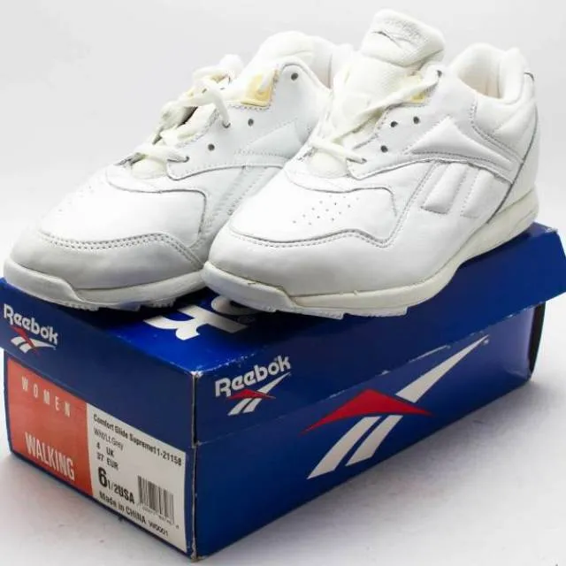 Reebok women's vintage 1994 comfort glide supreme shoes 11-21158 white sz. 6.5