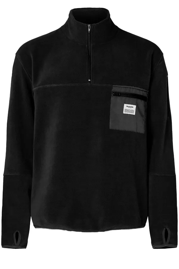 Resterds 1/4 Zip Fleece Pullover Black