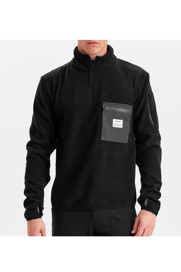 Resterds 1/4 Zip Fleece Pullover Black