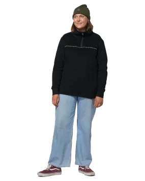 Rojo Jojo Women's Funnel Fleece True Black 2023 | Snow Apparel Womens | Snow Skiers Warehouse