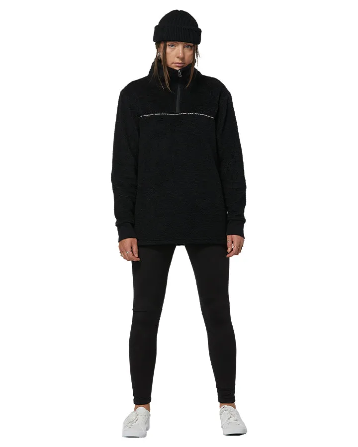 Rojo Jojo Women's Funnel Fleece True Black 2023 | Snow Apparel Womens | Snow Skiers Warehouse