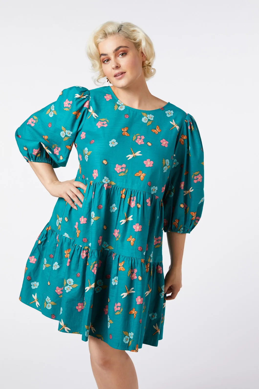 Serena Flora Smock Dress