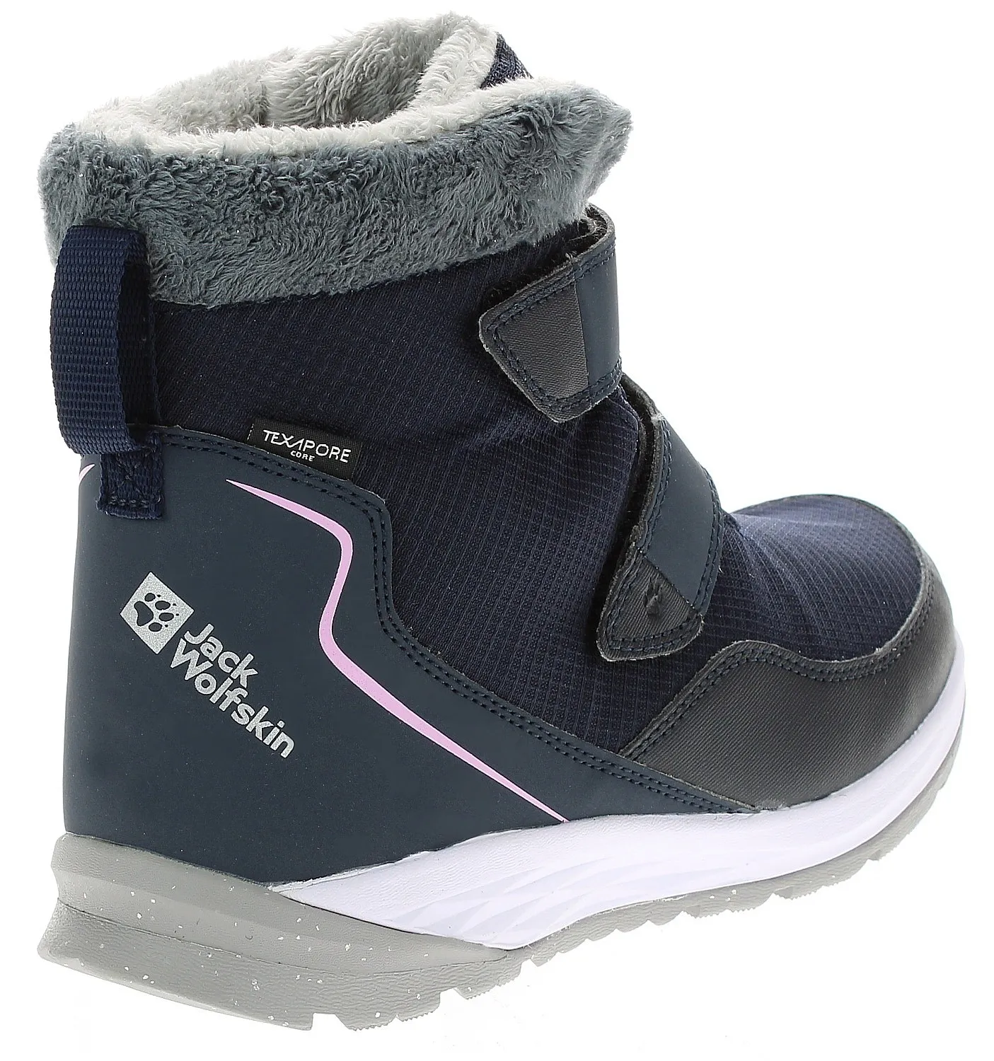 shoes Jack Wolfskin Polar Wolf Texapore Mid VC - Dark Blue/Rose - girl´s