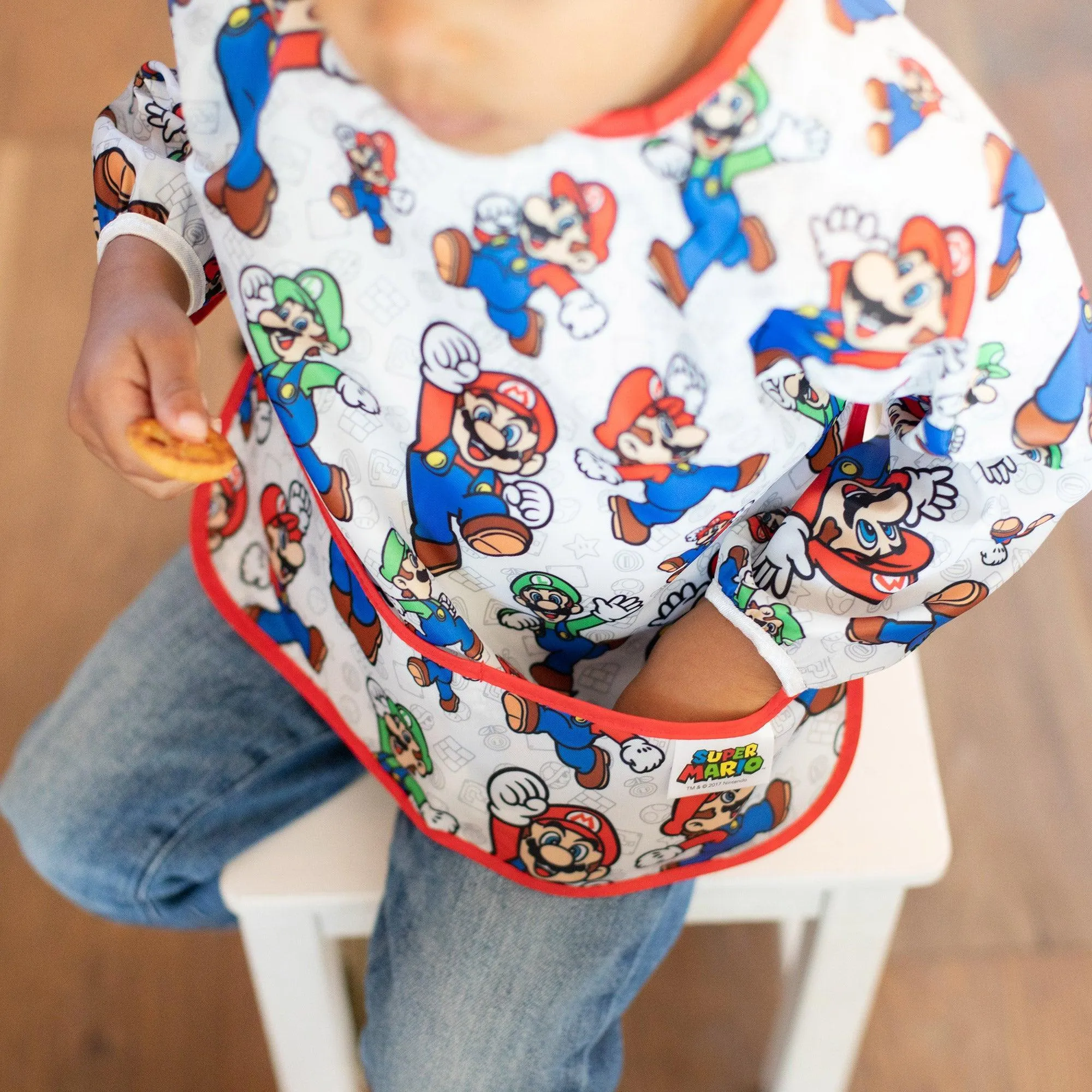 Sleeved Bib: Super Mario Classic