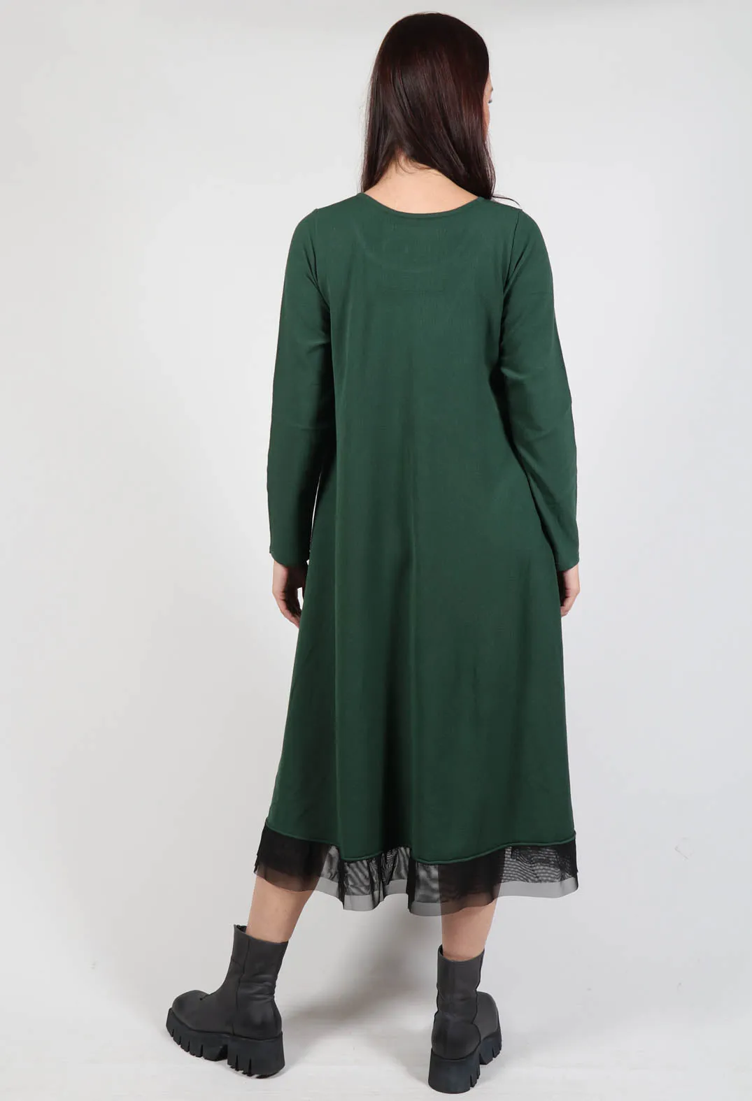 Smock Dress in Dark Green