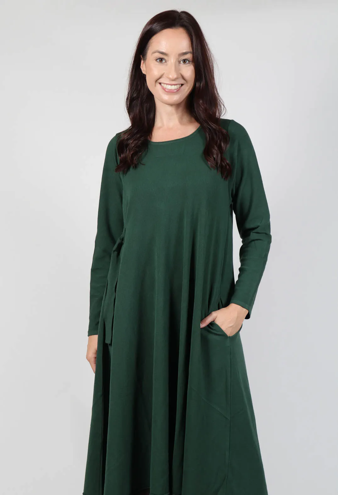 Smock Dress in Dark Green