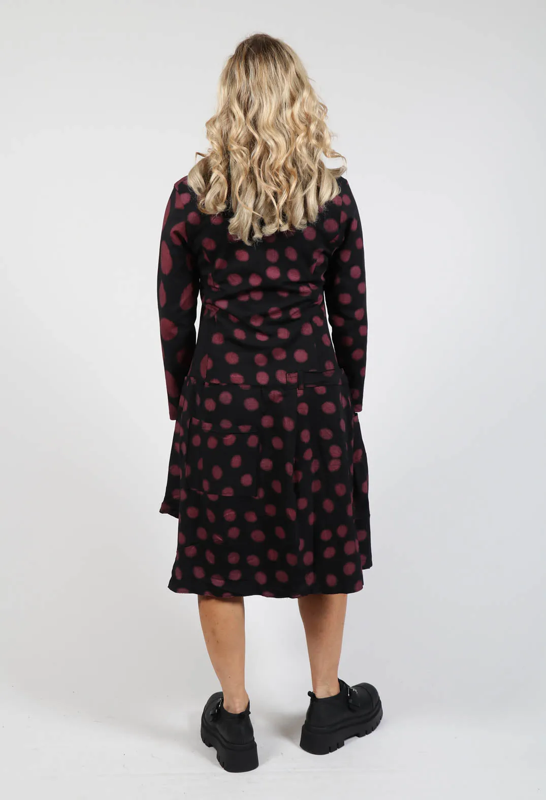 Smock Dress in Red Pois