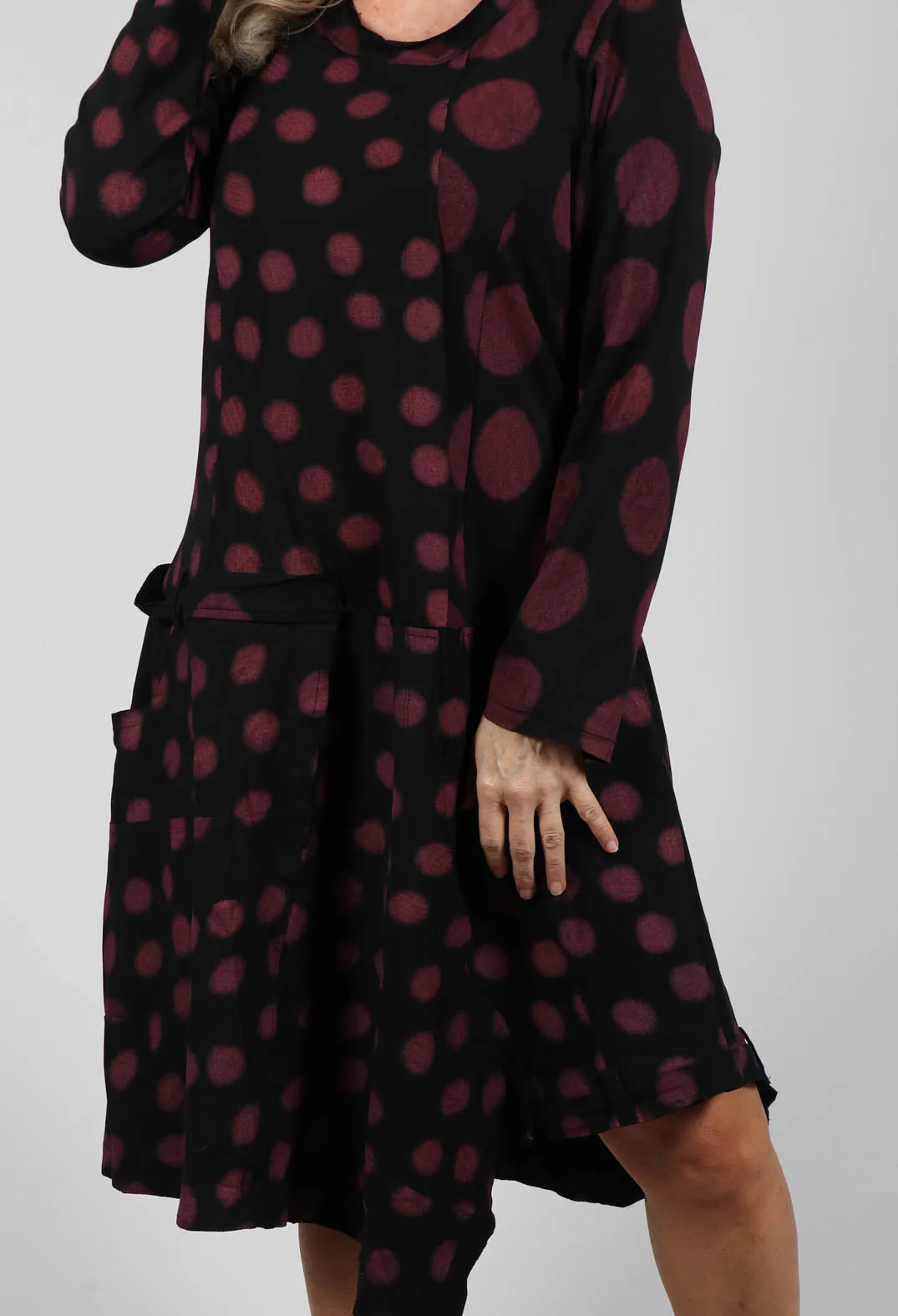 Smock Dress in Red Pois