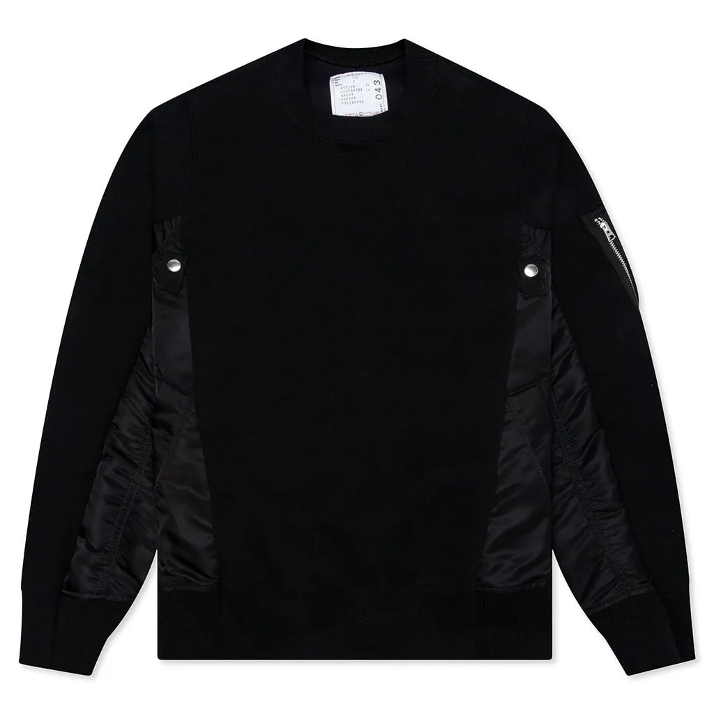 Sponge Sweat x MA-1 Pullover 002 - Black