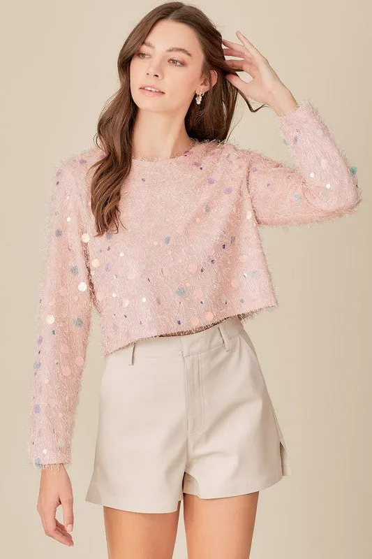 STARS SHIMMER TRIM FAUX TOP