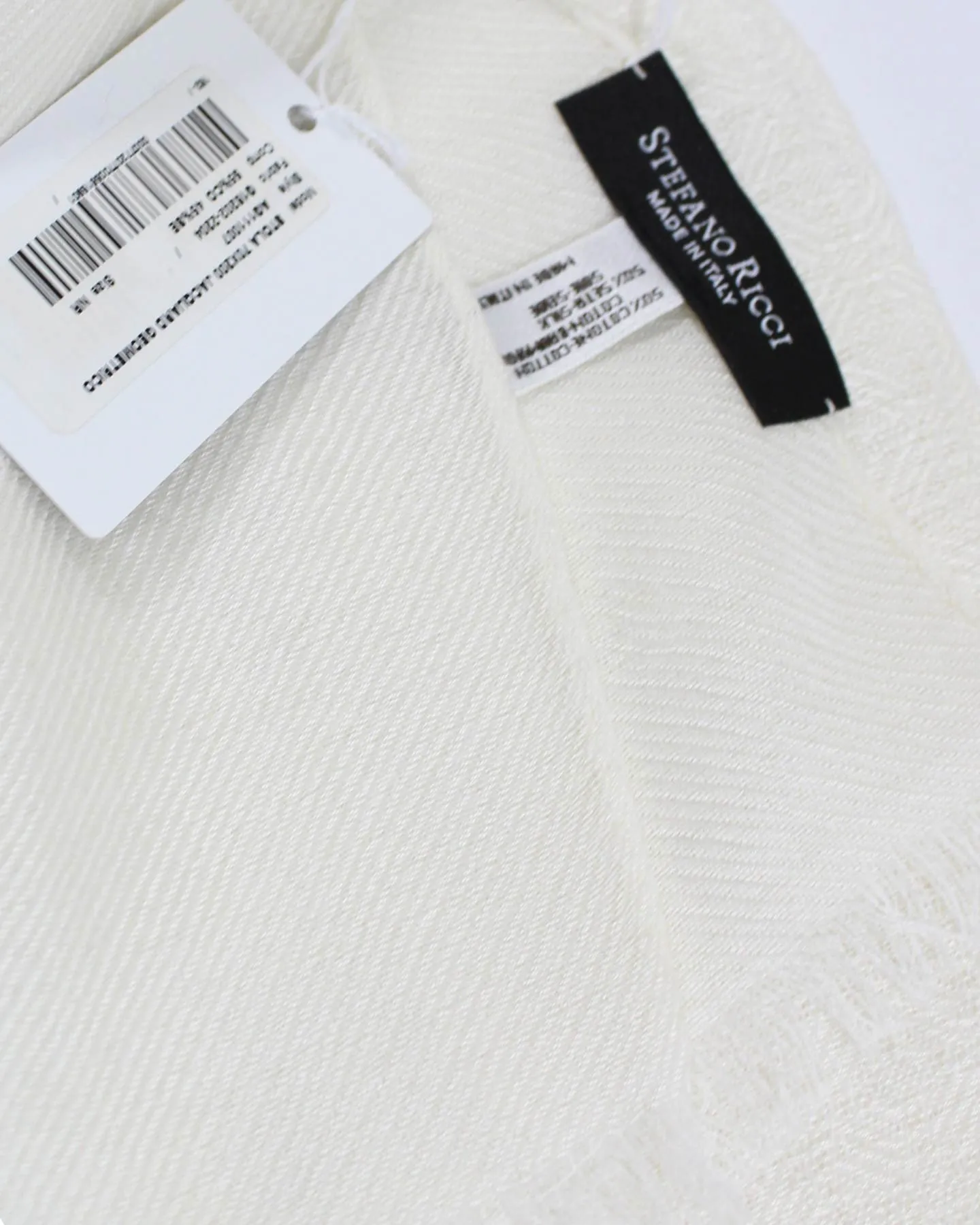 Stefano Ricci Scarf White Pattern - Luxury Men Shawl SALE