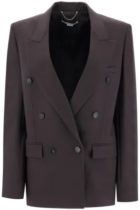 Stella Mc Cartney Double Breasted Wool Blazer   Brown