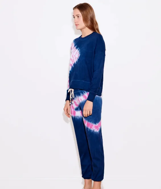 Sundry Navy Candy Tie Dye Sweatpants