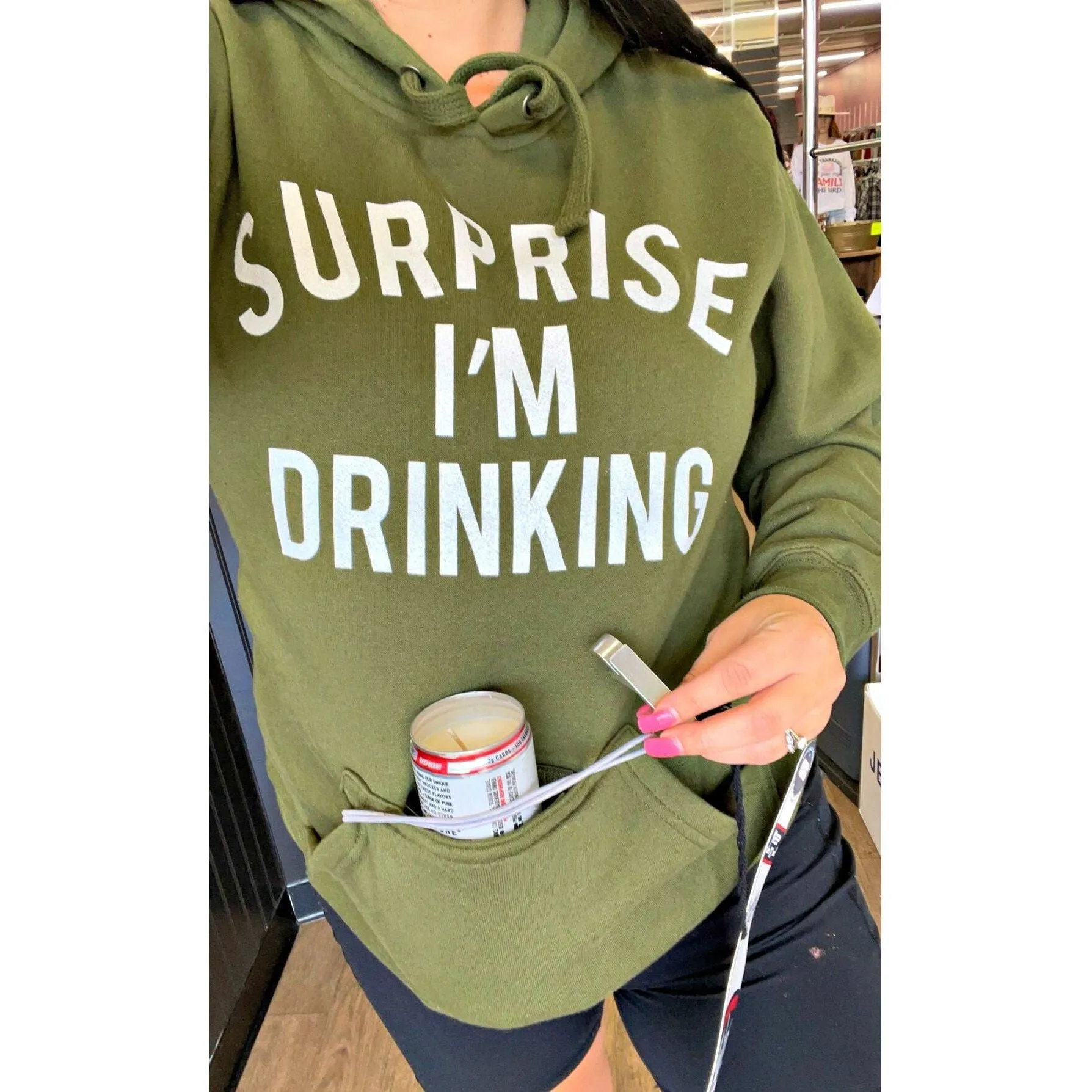 Surprise Hoodie with Koozie and Bottle opener