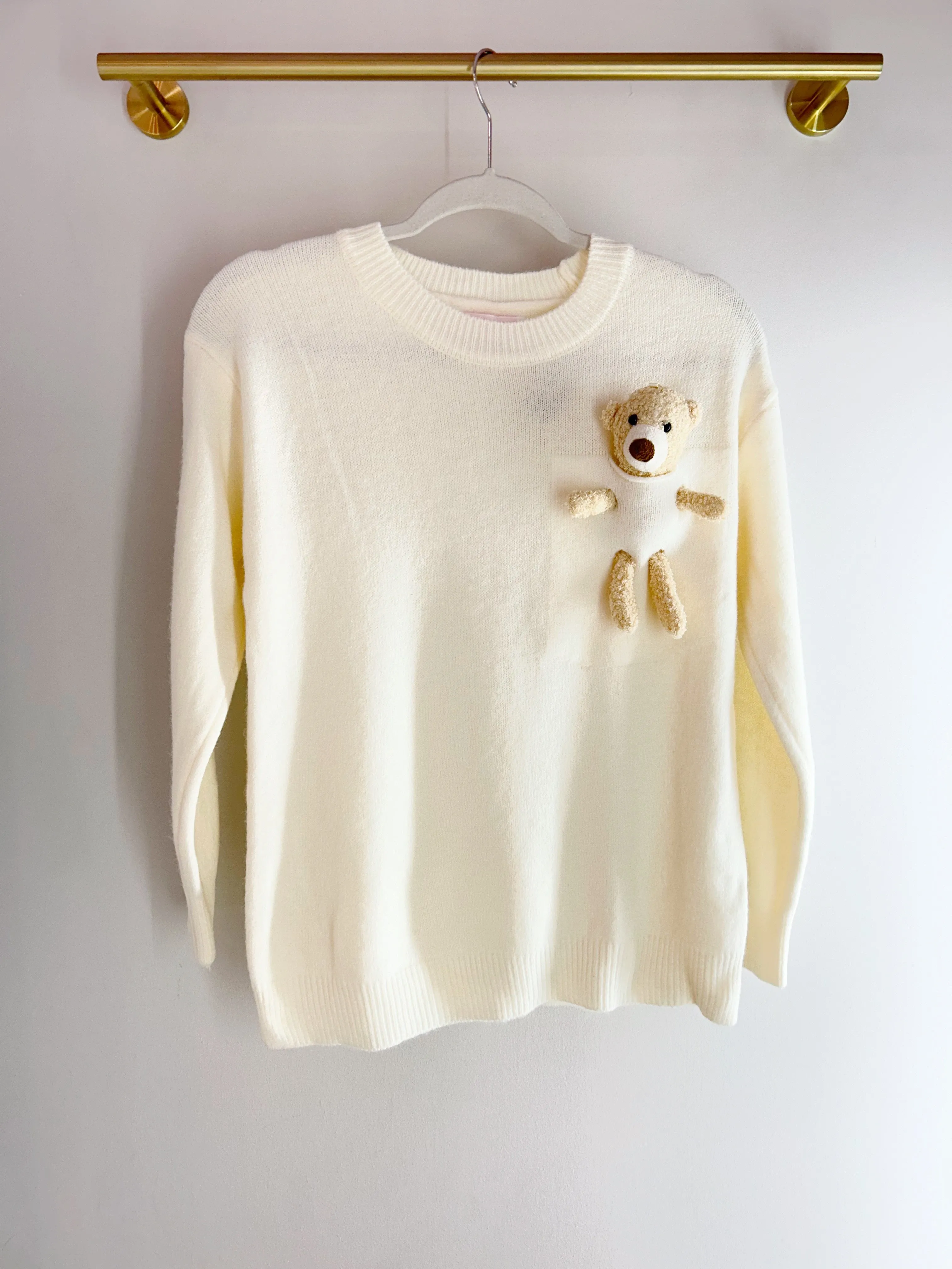 Sweater Baby Bear White