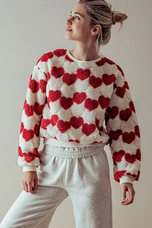 Sweater Warm Hearts Rojo