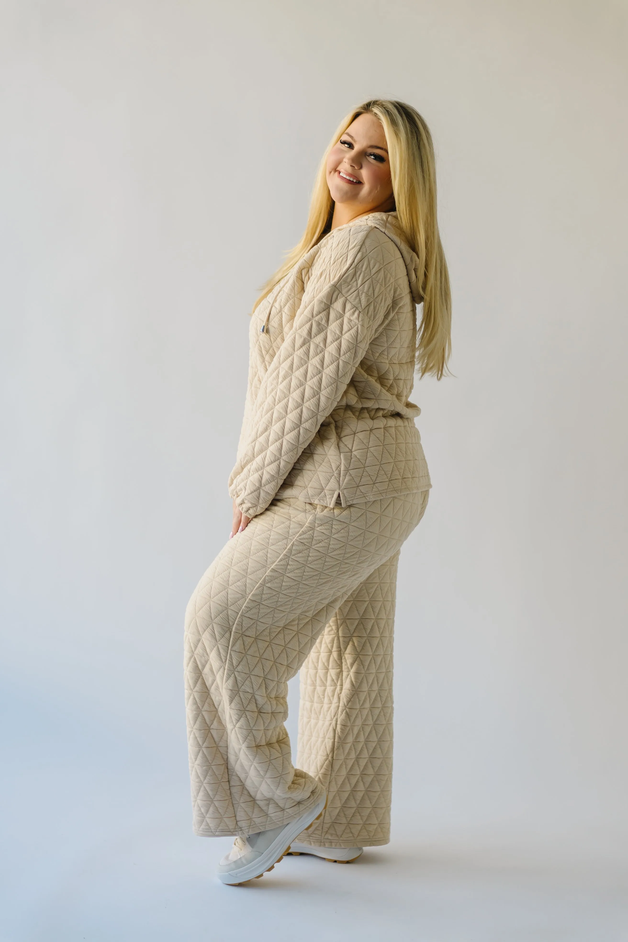 The Metter Textured Pullover in Sand