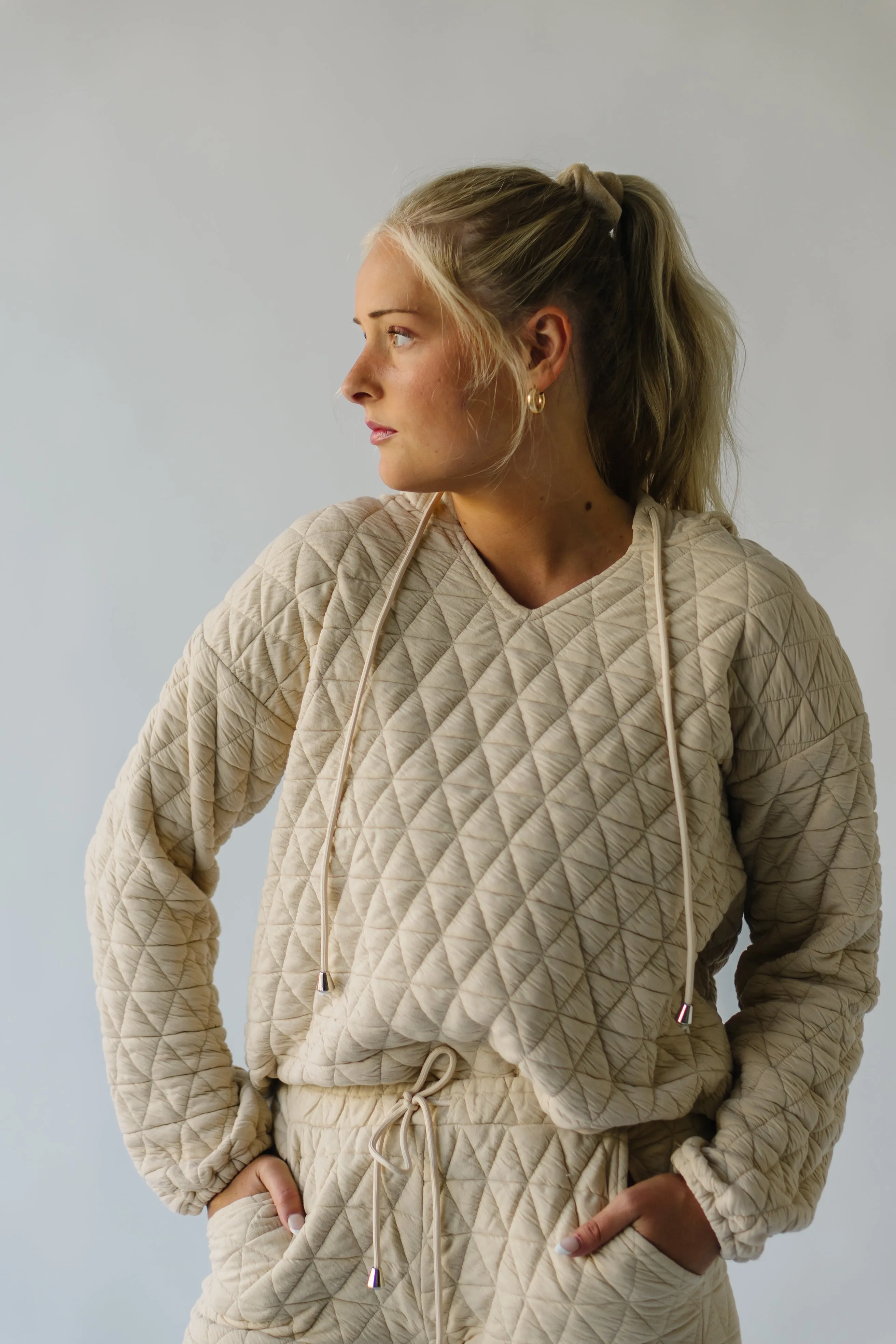 The Metter Textured Pullover in Sand