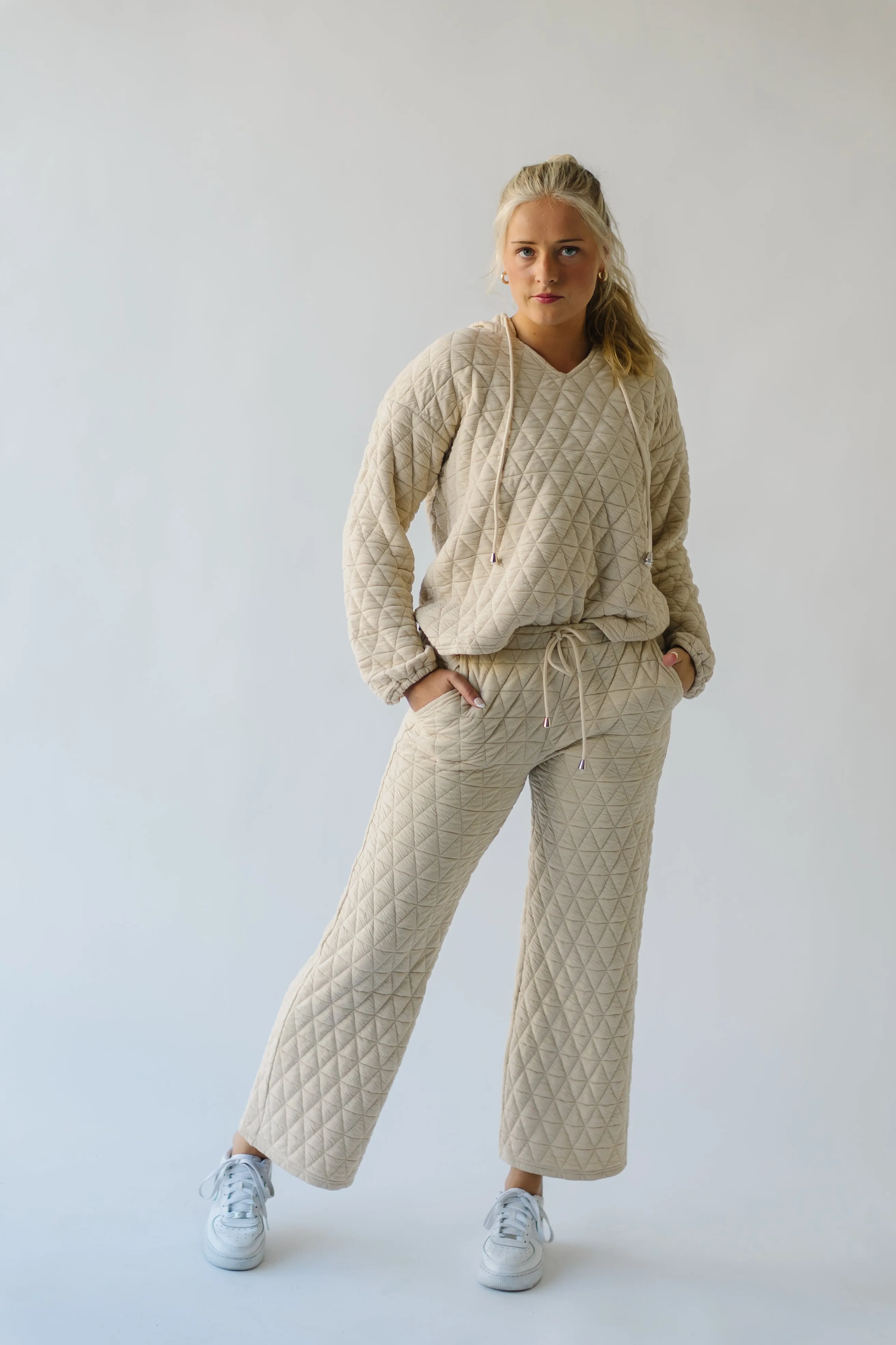 The Metter Textured Pullover in Sand