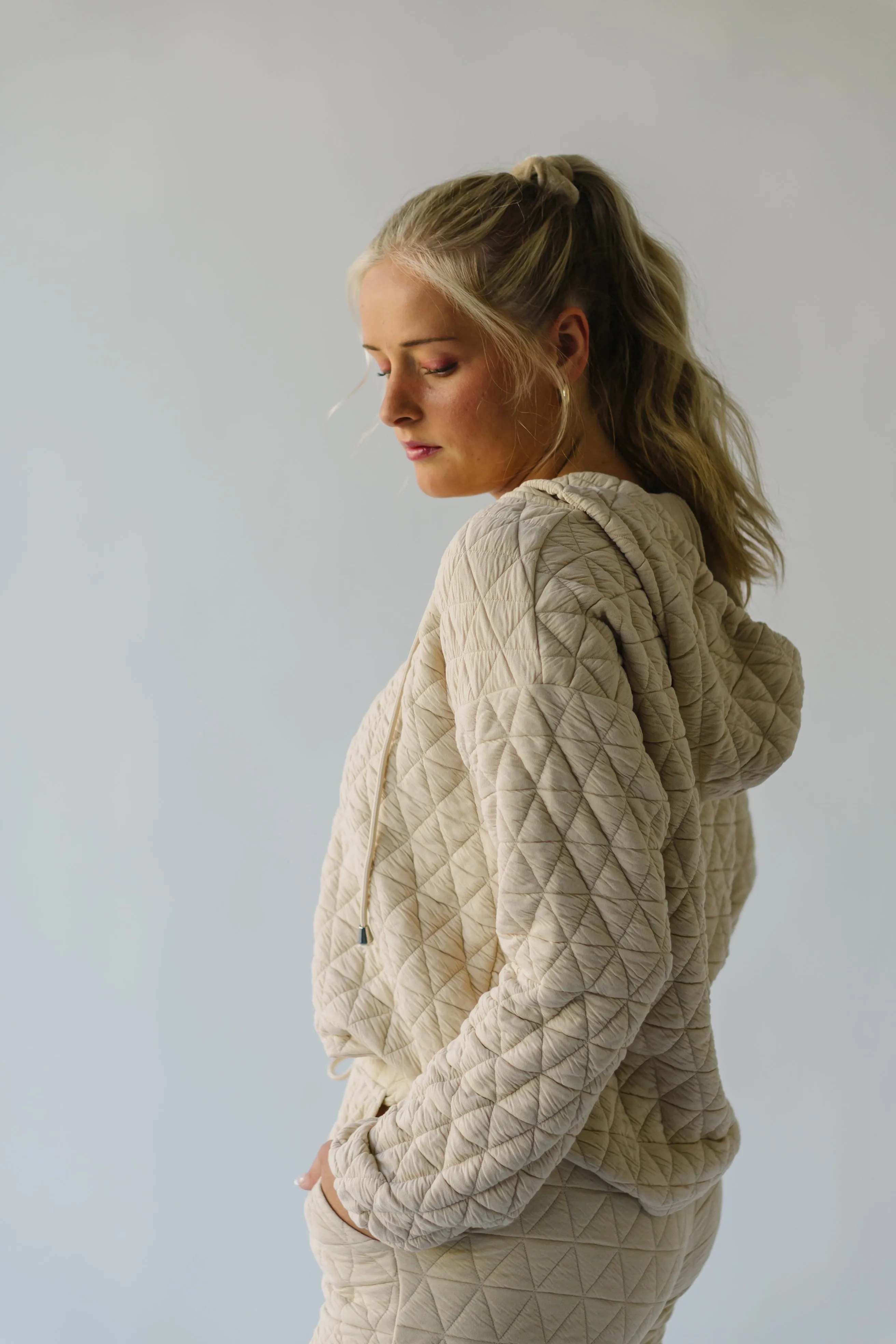 The Metter Textured Pullover in Sand