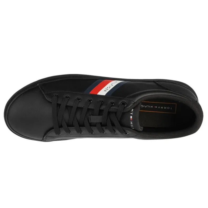 Tommy Hilfiger Essential Leather Vulc Stripes M FM0FM03722-BDS shoes black