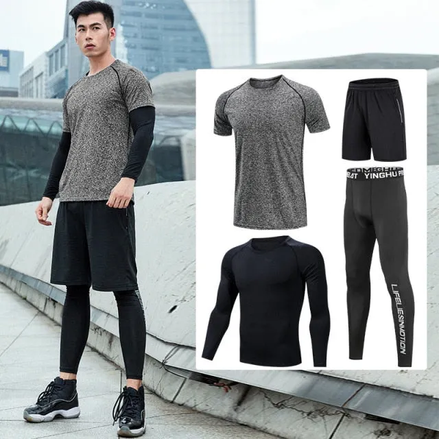 Tracksuit Compression Sportswear for Gym Fitness Workout 5pcs / Set