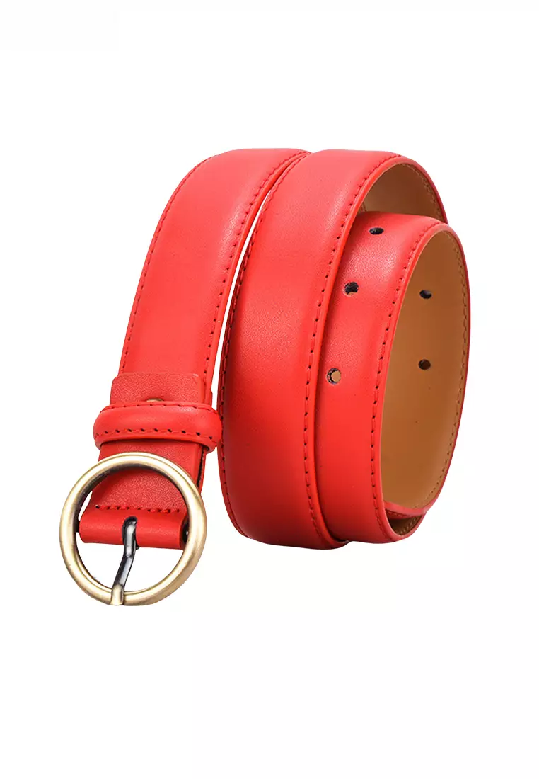 Twenty Eight Shoes Metal Round Buckle Leather Belt JW CY-100