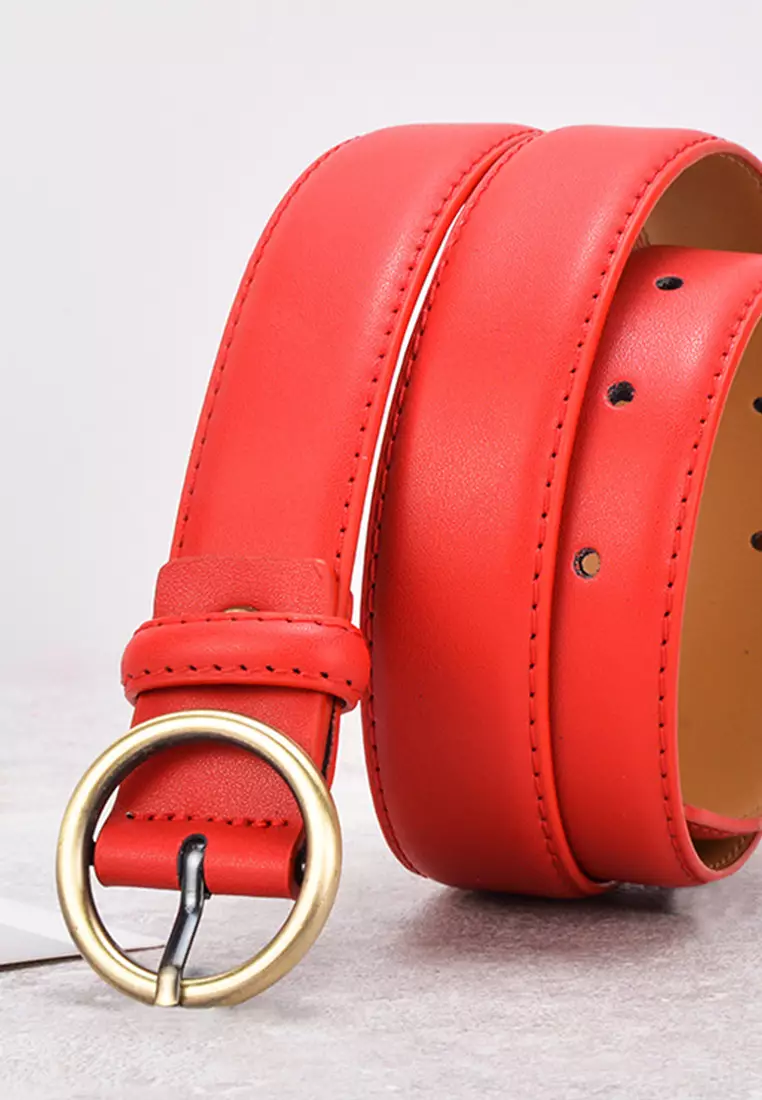 Twenty Eight Shoes Metal Round Buckle Leather Belt JW CY-100