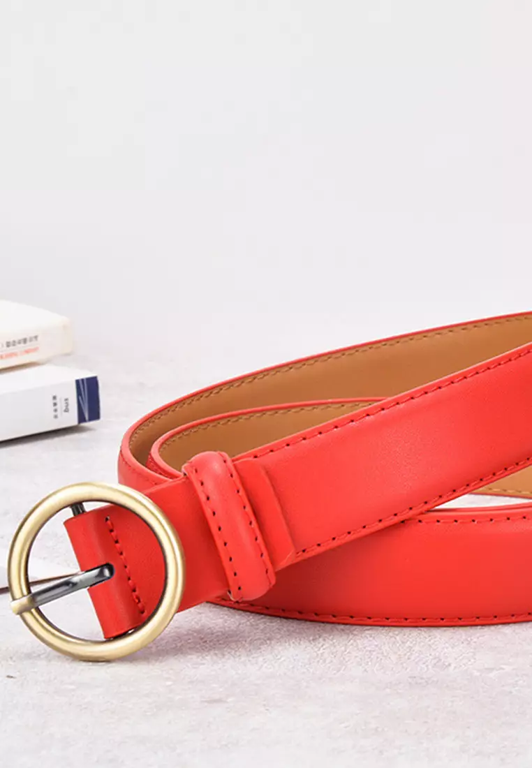 Twenty Eight Shoes Metal Round Buckle Leather Belt JW CY-100