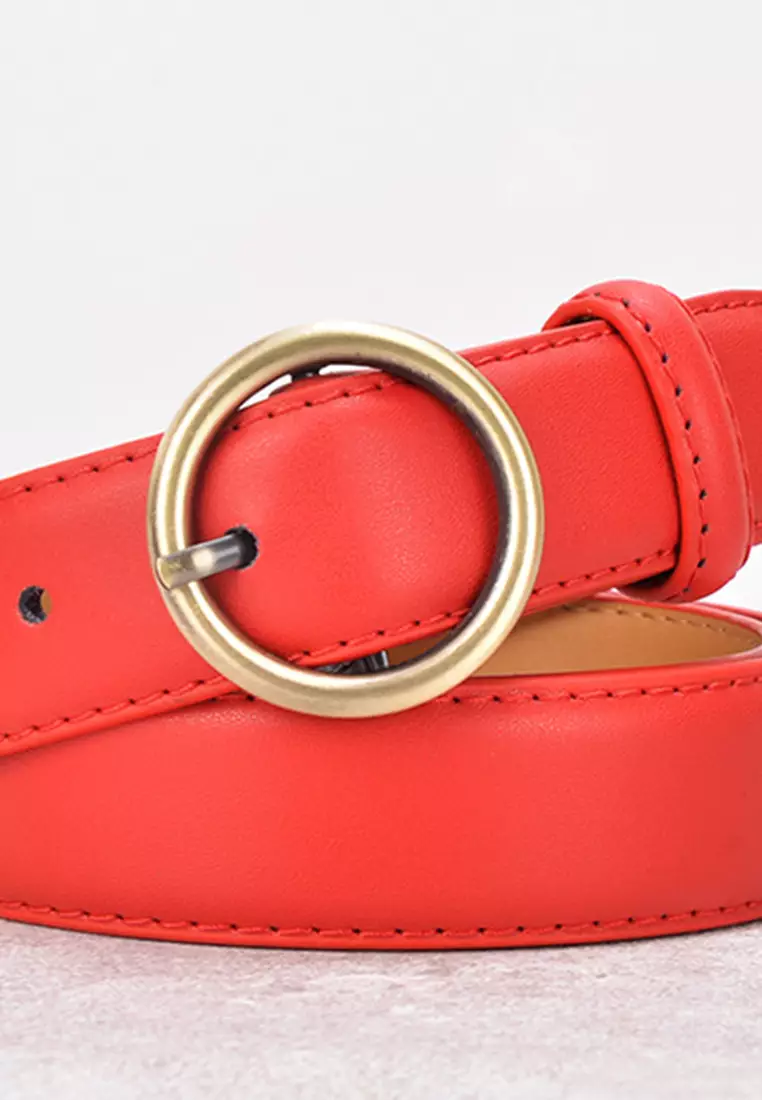 Twenty Eight Shoes Metal Round Buckle Leather Belt JW CY-100