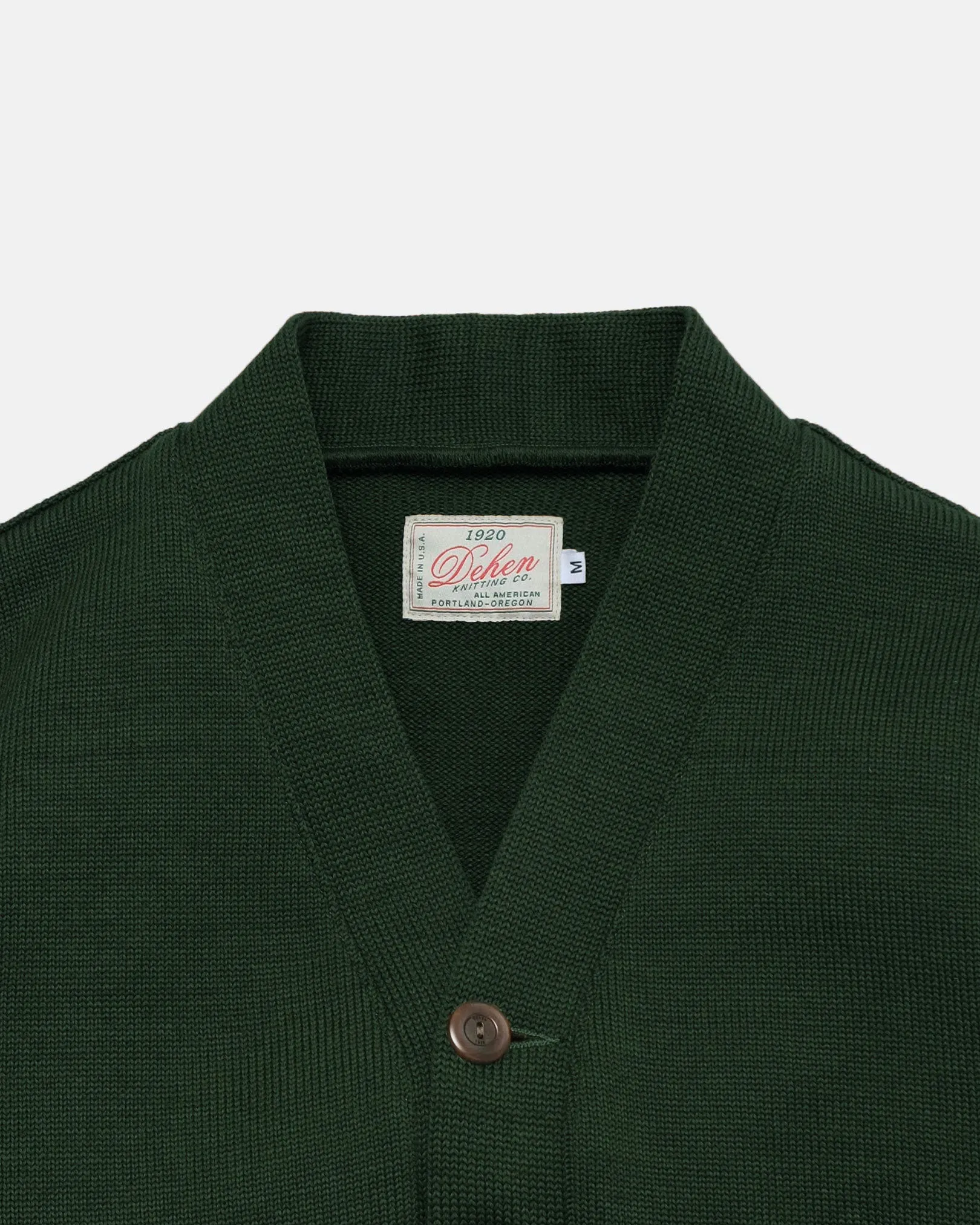 Varsity Cardigan - Pine Off White