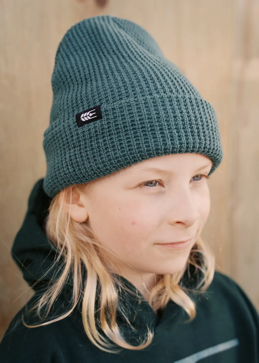 Waffle Knit Toque | Forest | Kids