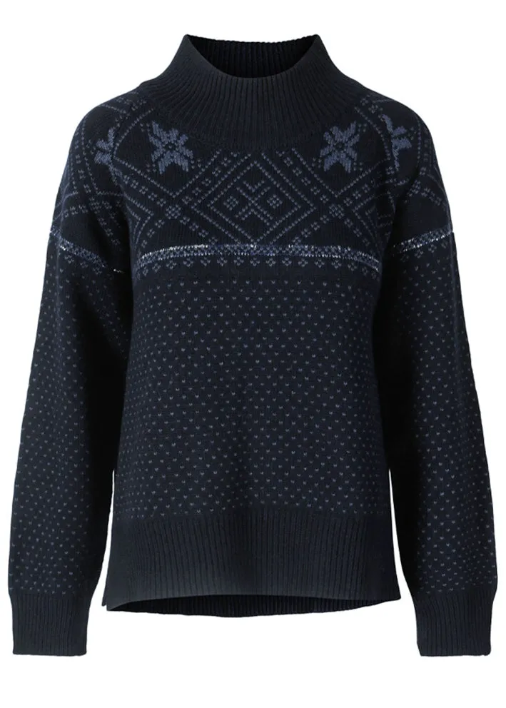 We Norwegians Snowflake Cashmere Sweater - Blue