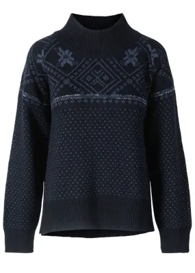 We Norwegians Snowflake Cashmere Sweater - Blue