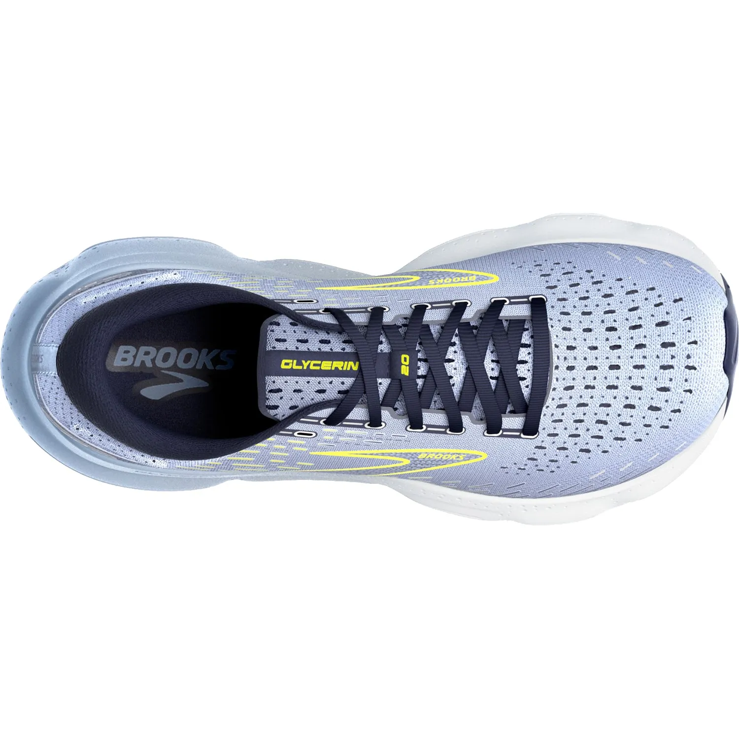 Women's Brooks Glycerin 20 Light Blue/Peacoat/Nightlife Mesh