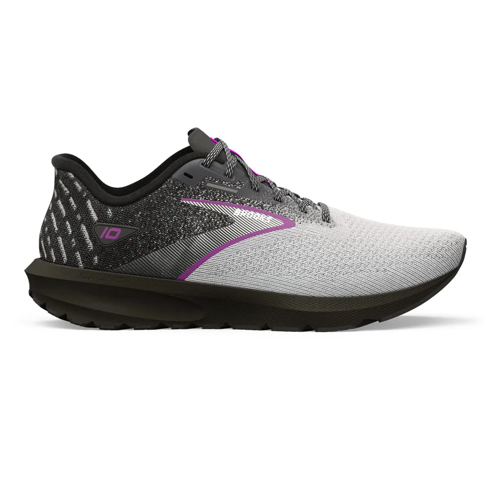 Women's Brooks Launch 10, Black/White/Violet, 11.5 B Medium