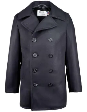 Wool Blend Fitted Peacoat 707