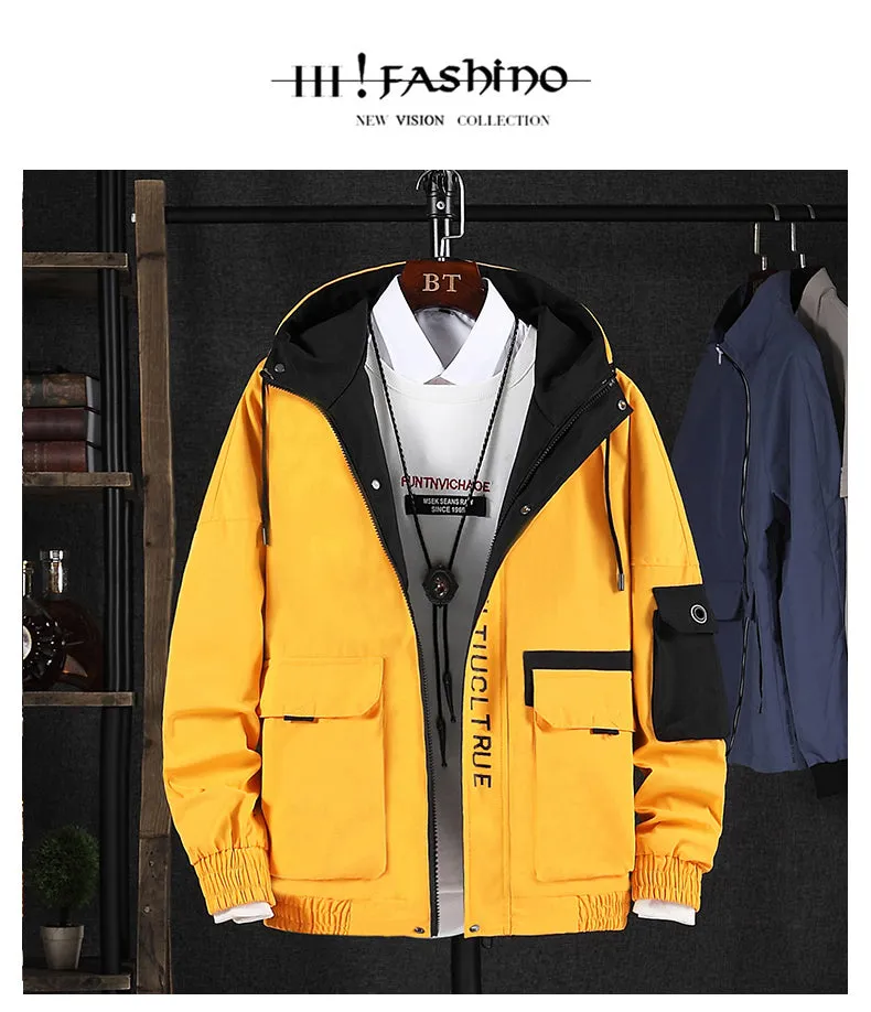 Xituodai 5XL Men Fashion Jackets Trend Korean Version Men's Coat Street Hip Hop Jacket Baseball Jacket Men's Casual Jogging