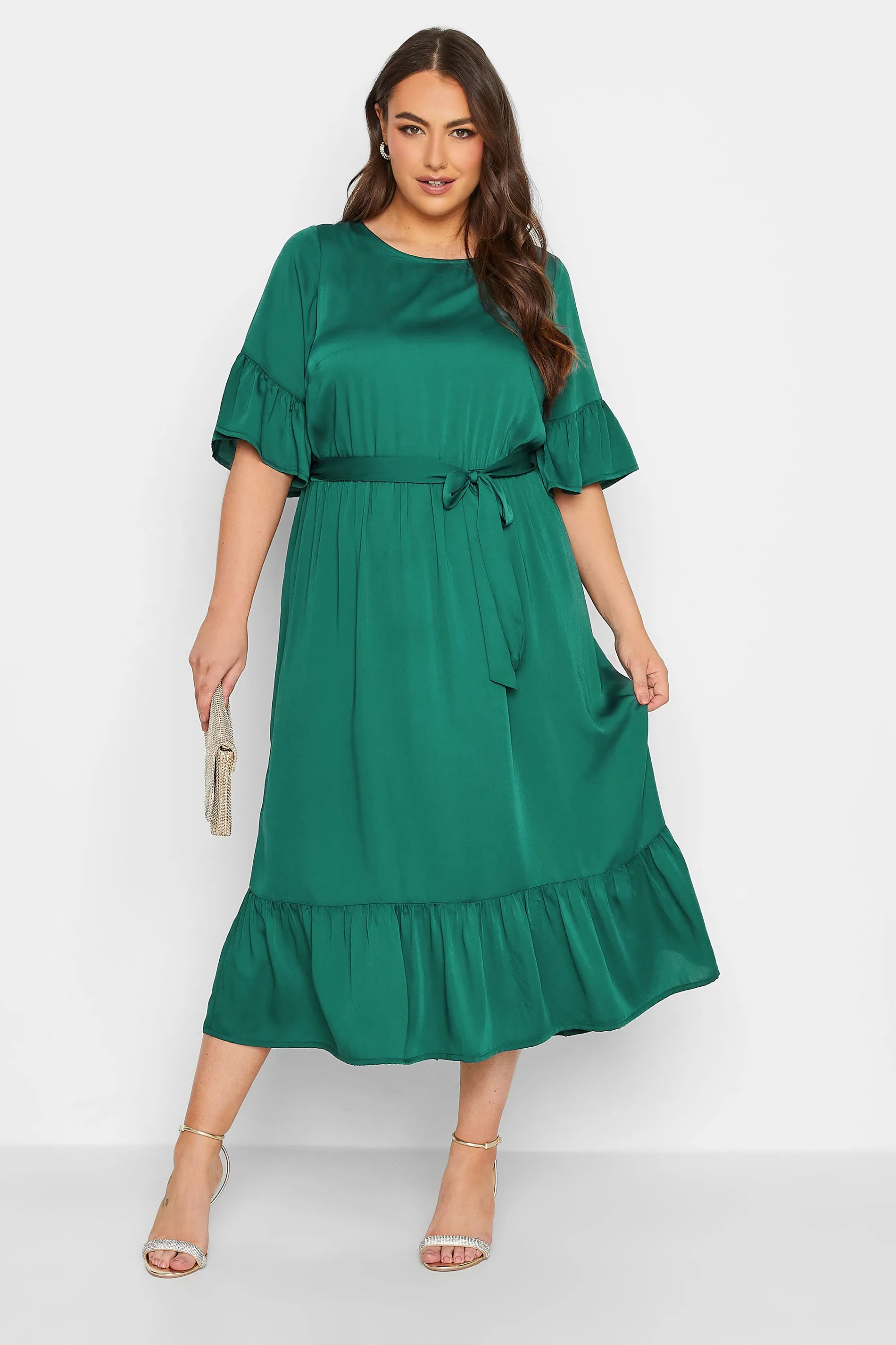 YOURS LONDON Curve Green Smock Dress