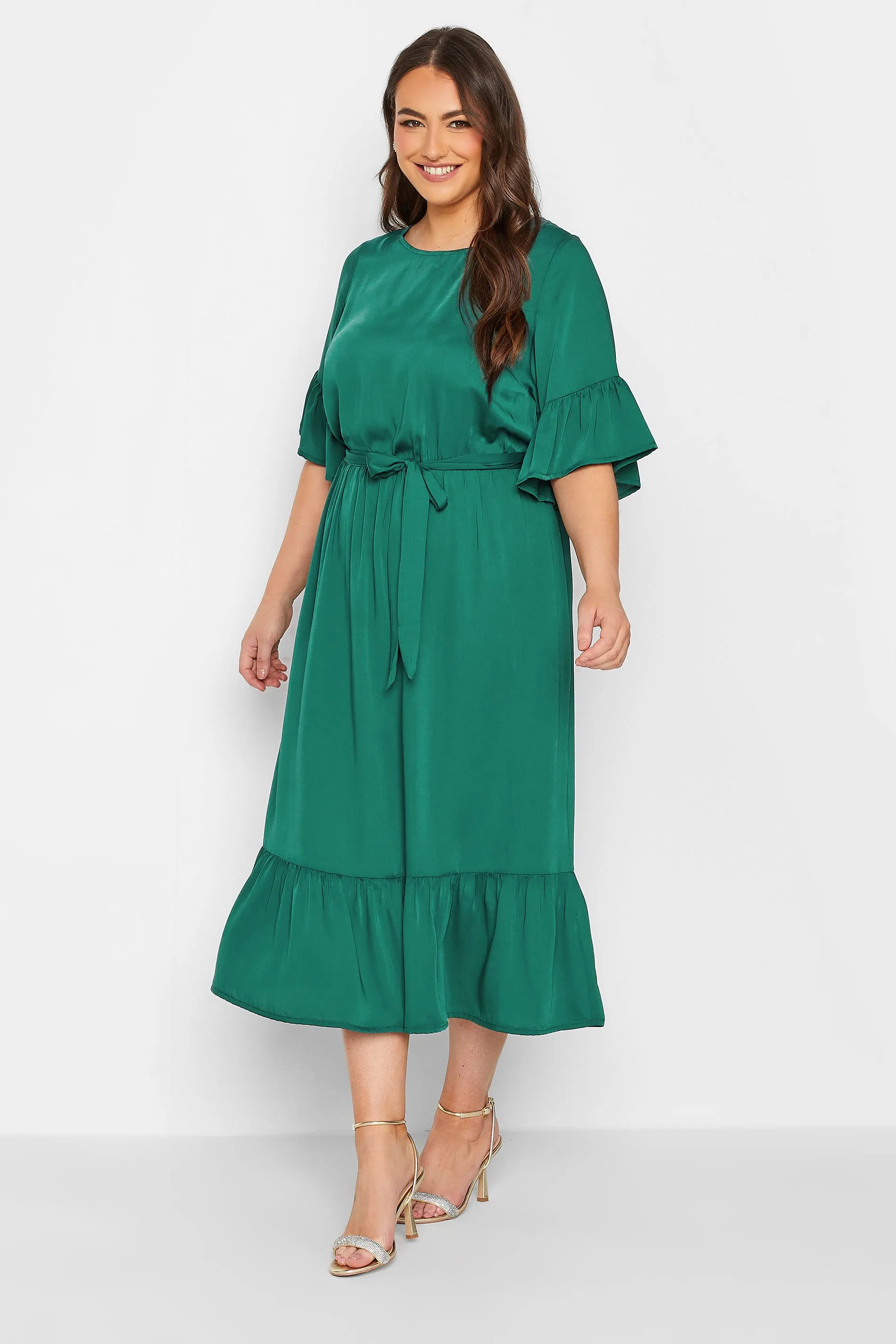 YOURS LONDON Curve Green Smock Dress