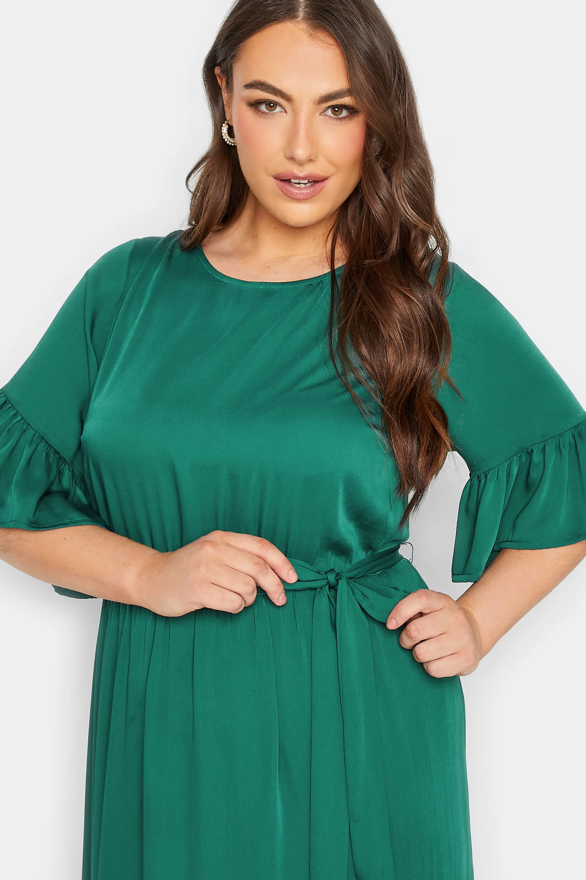 YOURS LONDON Curve Green Smock Dress